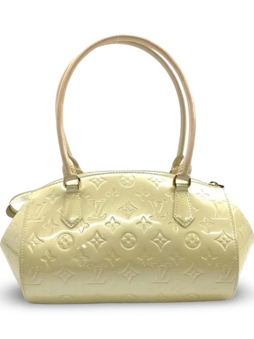 Louis Vuitton Cream Monogram Vernis Alma Handbag - Picture 3 of 15